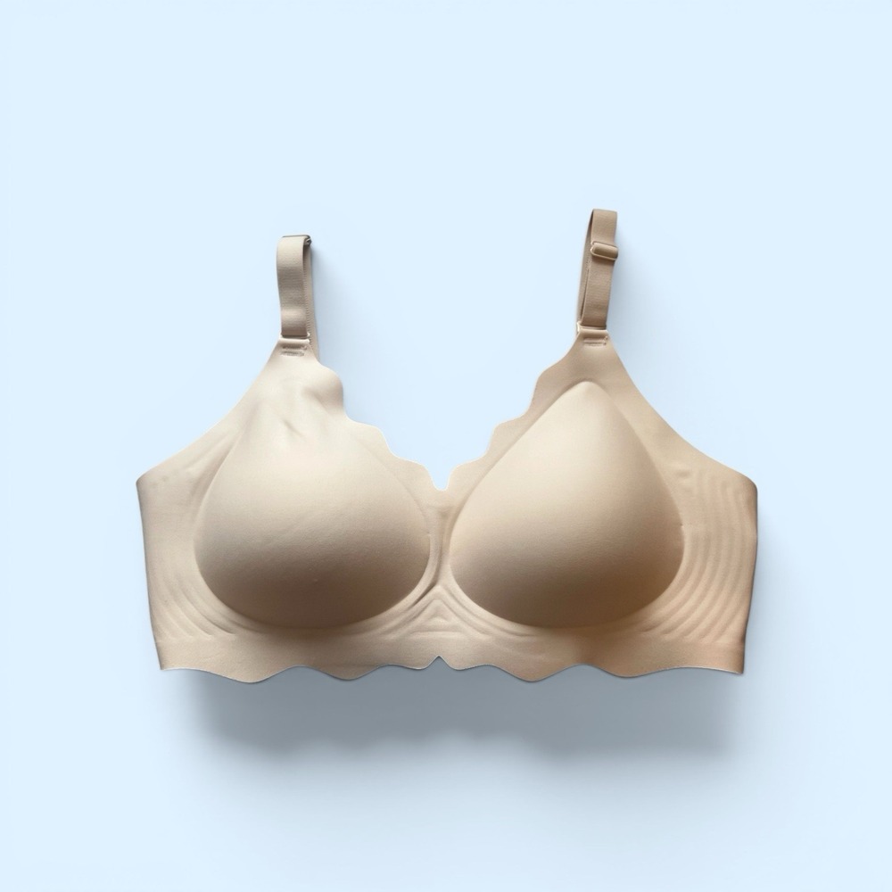 SheCurve Wireless Bra L Nude Seamless Full Coverage Adjustable Straps